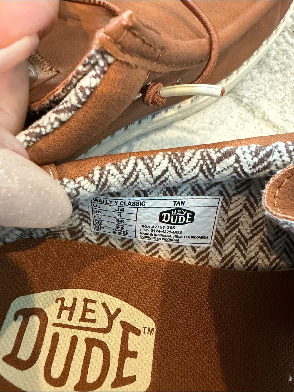 Boat Shoe - Brown and Light Gray Casual boys shoes size 4